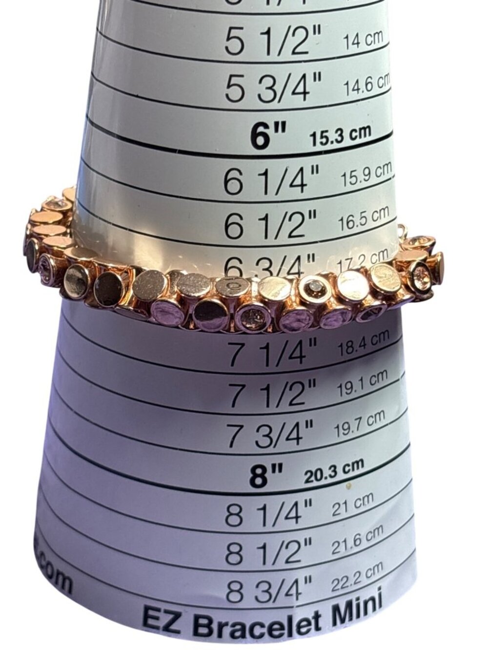 Lola and Grace Swarovski Rose Goldtone Crystal Bracelet 7 - 8 inches Long